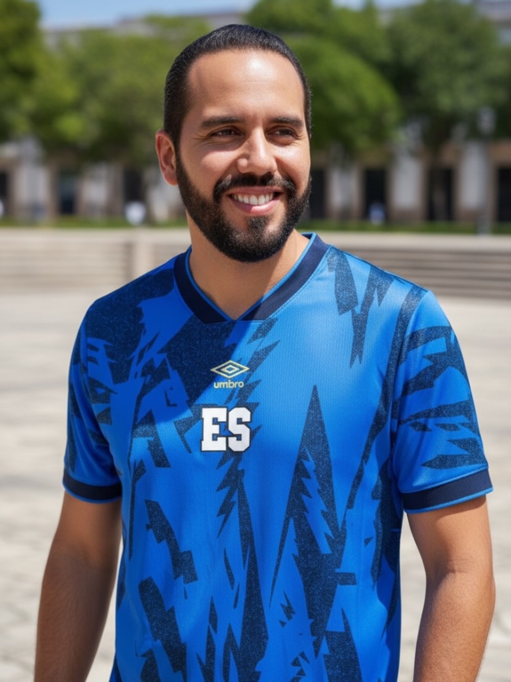 Umbro El Salvador 2023/24 Home Soccer Jersey Blue La Selecta ES National Team